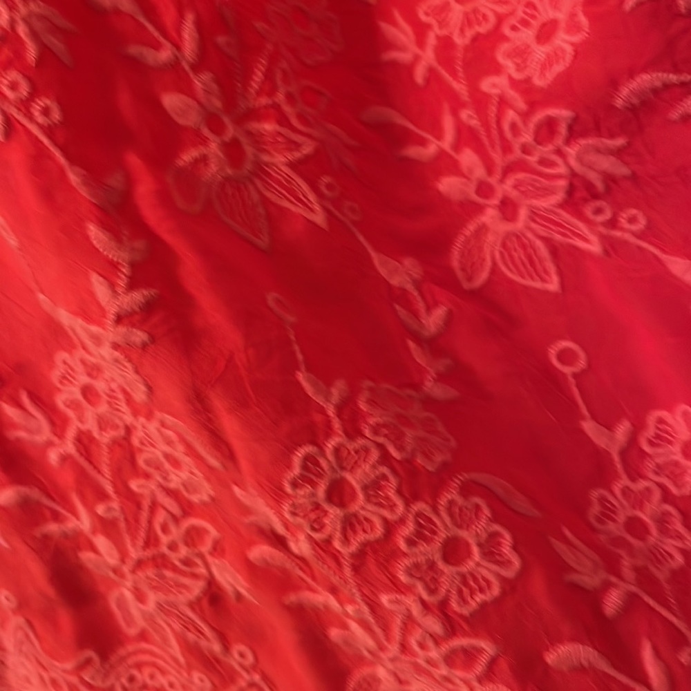 Johnny Was Coral Red Blouse SZ XL - Picture 2 of 12